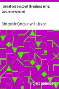 AI Voice AudioBook: Journal des Goncourt (Troisième série, troisième volume) by Edmond de Goncourt