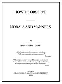 AI Voice AudioBook: How to Observe: Morals and Manners by Harriet Martineau