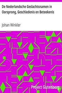 AI-stem Audioboek: De Nederlandsche Geslachtsnamen in Oorsprong, Geschiedenis en Beteekenis door Johan Winkler