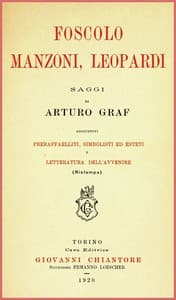 AI Voice AudioBook: Foscolo, Manzoni, Leopardi: saggi by Arturo Graf