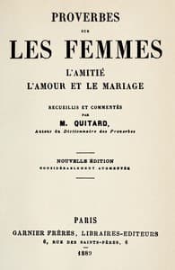 AI Voice AudioBook: Proverbes sur les femmes, l'amitié, l'amour et le mariage by P.-M. Quitard