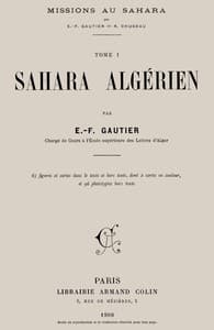 AI Voice AudioBook: Missions au Sahara, tome 1 - Sahara algérien by E. F. Gautier