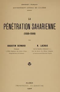 AI Voice AudioBook: La pénétration saharienne (1830-1906) by Augustin Bernard