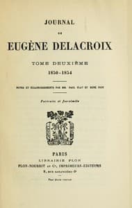 Livre Audio Voix IA : Journal de Eugène Delacroix, Tome 2 (sur 3) par Eugène Delacroix