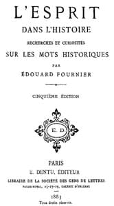 AI Voice AudioBook: L'esprit dans l'histoire: Recherches et curiosités sur les mots historiques by Edouard Fournier