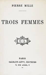 Livre audio IA : Trois femmes par Pierre Mille